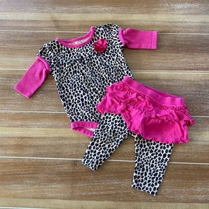 Garanimals leopard and pink 2-piece set